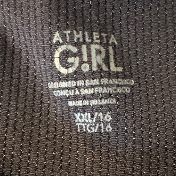 Athleta Kids Black Tank Top - Picture 2 of 4
